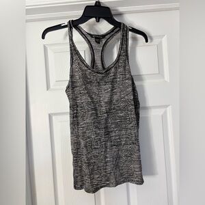 Athleta Black and White Striped Tank Top